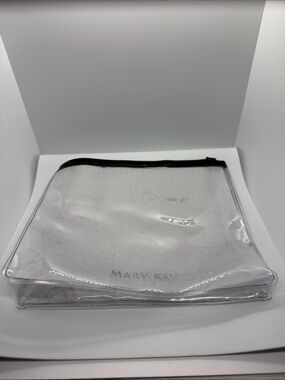 Mary Kay Clear Cosmetic Pouch with Black Zipper